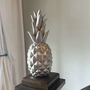 Antiqued Silver Pineapple Decorative Figurine